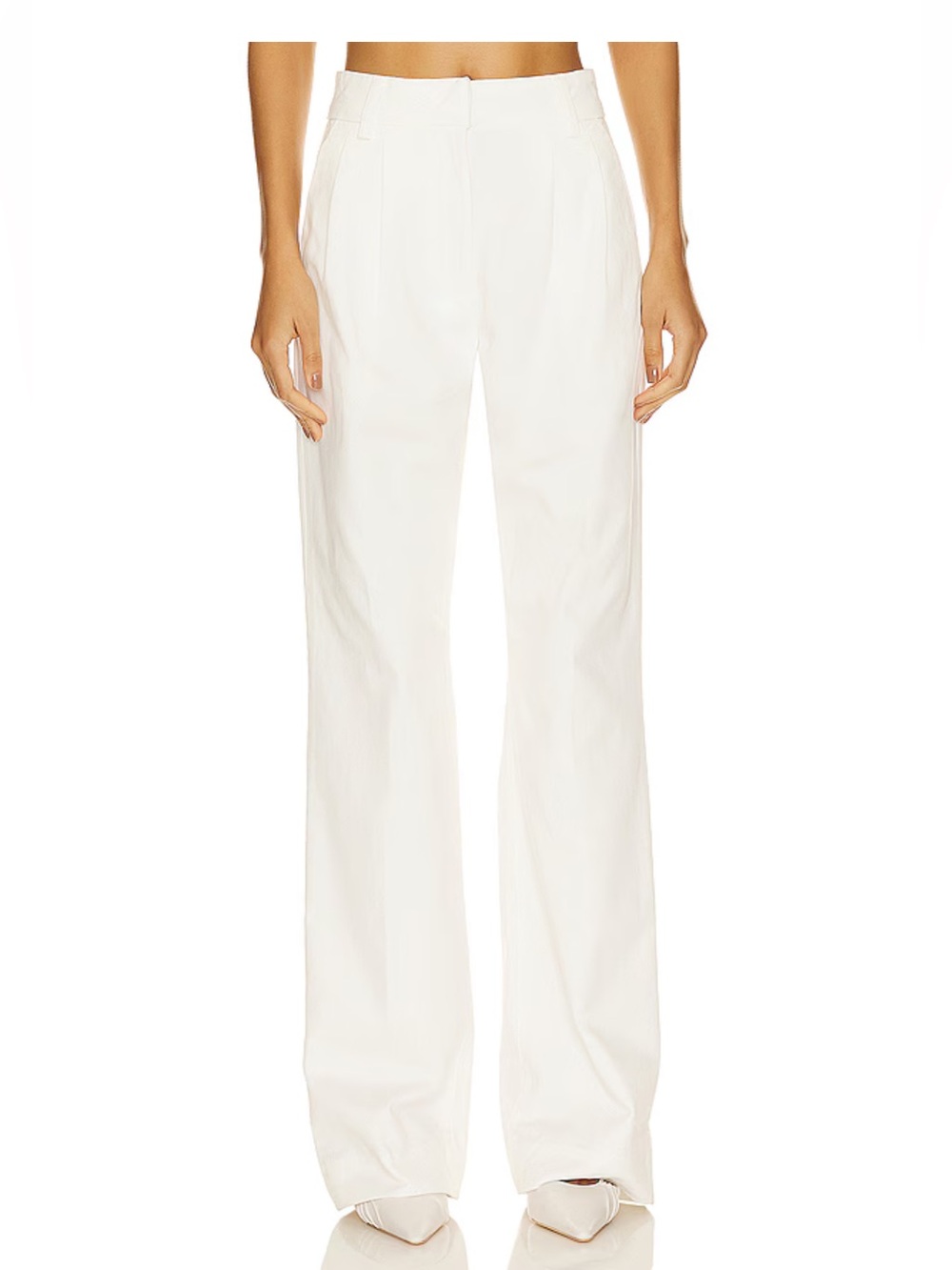 Favorite Daughter The Favorite Pant in Geneva white pleated trouser jean size 14